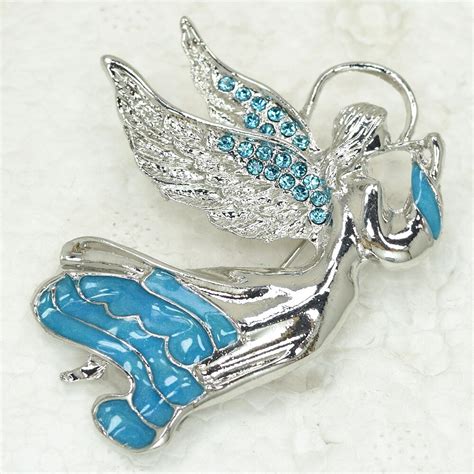 rhinestone fairy angel pin brooches fashion enamel brooch c124 r in