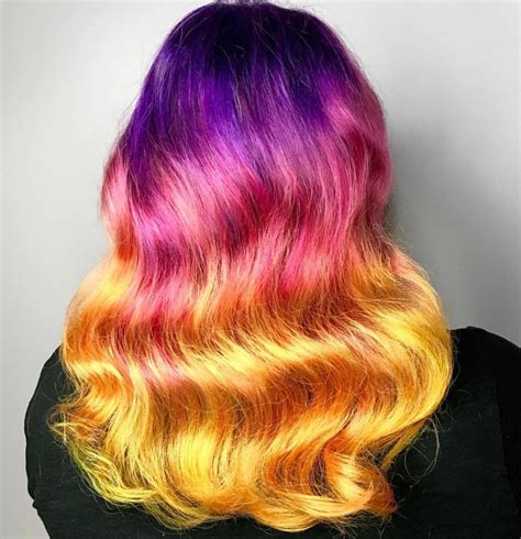 awesome sunset hair 💁‍♀️💁‍♀️ popular hair color wedding hairstyles