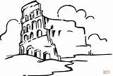 Colosseum Coloring Clouds Pages Color Getcolorings Silhouettes Astonishing Printable sketch template