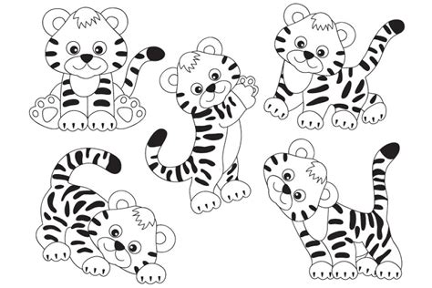 baby tiger clipart black  white baby tiger clipart png tiger png
