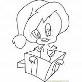 Coloring Christmas Pages Santa Bugs Bunny Tweety Bird Cartoons Coloringpages101 Kids sketch template