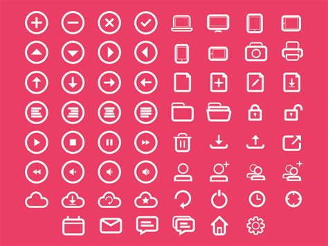 rounded icons  psd vector eps format  design