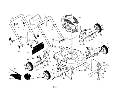 Lawn Mower Diagram And Parts List For Model 917385127 Craftsman Parts