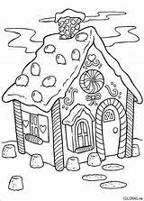 Coloring Pages Christmas House Cake sketch template