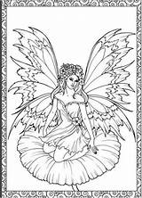 Coloring Fairy Pages Flower Adults Book Adult Fairies Forest Color Patterns Printable Ebay Visit Spring sketch template