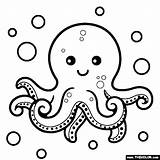 Octopus Coloring Baby Pages sketch template