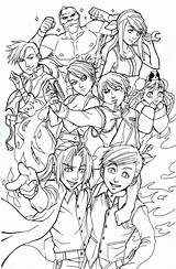 Alchemist Fullmetal Coloring Colorear Lineart Aniyuki Elric Brotherhood sketch template