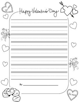 valentines day writing paper  teaching    tpt