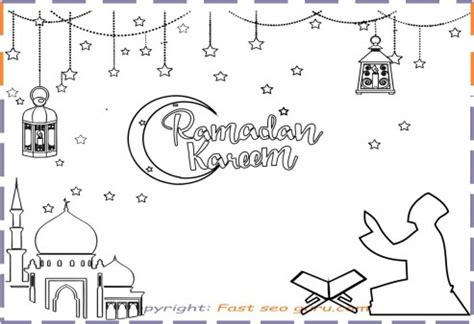 ramadan kareem coloring pages printable  kids coloring pages