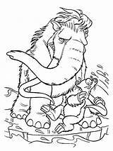 Ice Age Coloring Pages Printable Kids Color Books Cartoon Children Print Getcolorings Popular sketch template