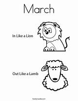 Coloring March Lion Pages Lamb Twistynoodle Preschool Printable Noodle Kids Welcome Color Crafts Printables Worksheets Twisty Craft Number Toddlers Favorites sketch template