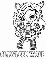 Monster High Pages Coloring Clawdeen Getcolorings Baby sketch template