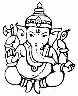 Ganesha Draw Drawing Lord Clip Clipart sketch template