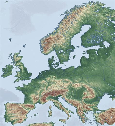 mapa evropy hory chorvatsko mapa