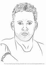 Tatum Draw Celebrities Channing Drawing Step Tutorials People sketch template