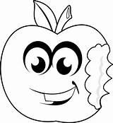 Bitten Creazilla Apples Fruits sketch template