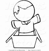 Box Person Coloring Jumping Outline Vector Outlined Leo Blanchette Clipartmag sketch template
