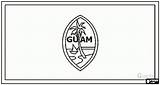 Guam Bandera Recortar Pegar Pintar sketch template