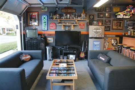 20 cool living spaces inside of garages man cave garage