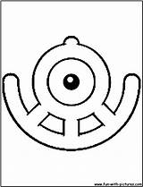 Unown sketch template