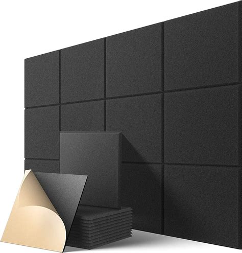 soundproof wall panels kuchoow  pack  adhesive acoustic panels sound absorbing panel