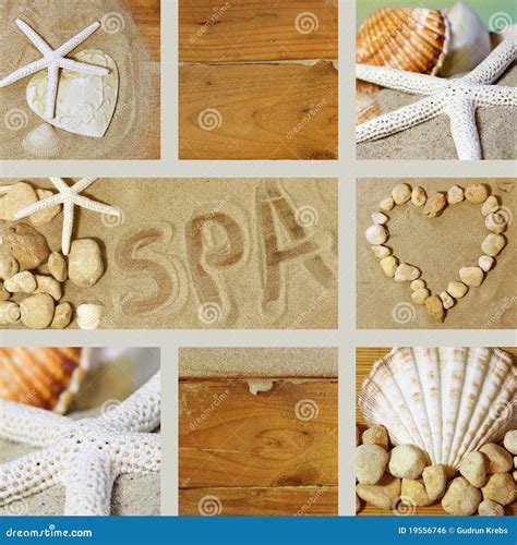 collage spa stock photo image  written summer close