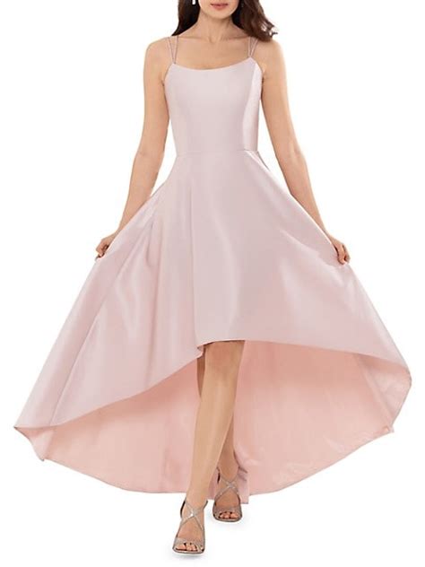xscape high low satin ball gown thebay
