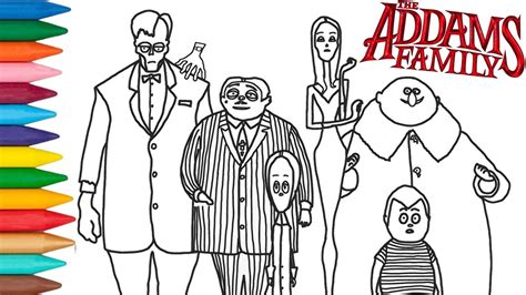 addams family coloring addams family characters addams family