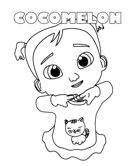 cocomelon logo coloring page  printable coloring pages  kids