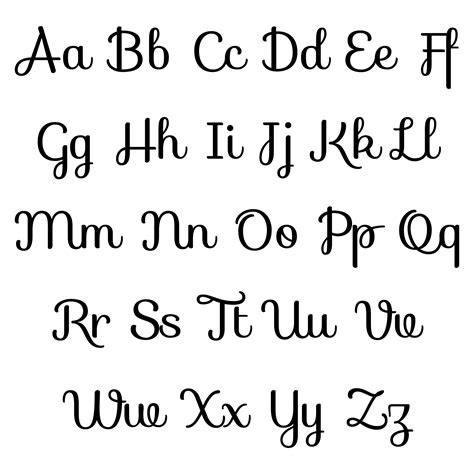 cursive lettering printable