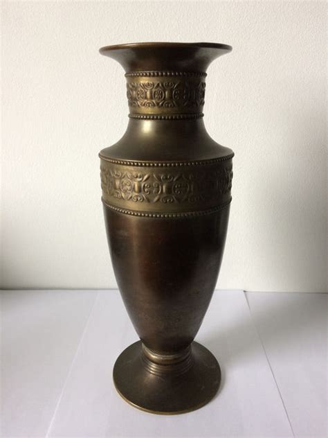 kurz  tiel holland brass vase  art nouveau brass catawiki