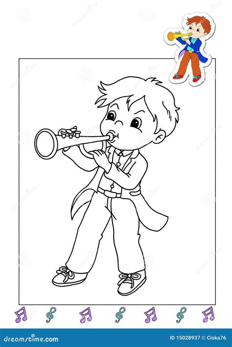 coloring book   works  musician stock illustration