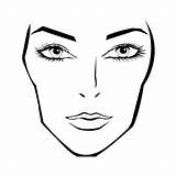 Template Face Blank Chart Makeup Female Charts Drawing Beauty Polyvore Mac Make Sketch Eye Contour Women Board Clipartbest 1000 Clipart sketch template