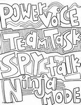 Coloring Spy Ninja Levels Noise Pages Mode Voice Classroom Talk Task Team Classroomdoodles Talking Power Choose Board sketch template
