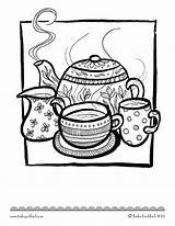Teacups sketch template