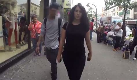 woman walks streets with hidden camera what video captured will disgust shock you