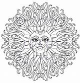 Sun sketch template