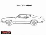 Coloring Pages Cutlass Oldsmobile Template sketch template