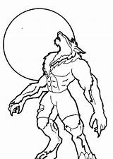 Werewolf Coloring Pages Wolf Scary Halloween Howling Printable Drawing Kids Print Lobisomem Colorir Desenhos Drawings Face Easy Moon Para Desenho sketch template