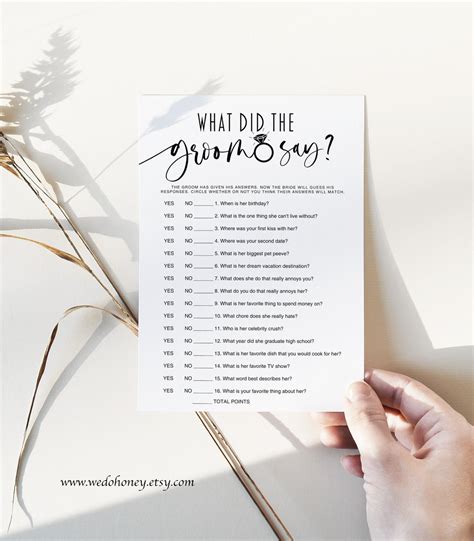 groom  template minimalist bridal party games