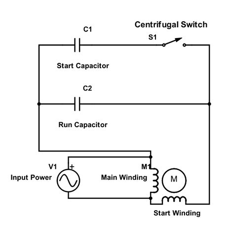 wiring diagram  start run capacitor wiring diagram