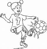 Coloring Pages Soccer Girl Playing Physical Football Goalie Exercise Girls Fussball Ausmalbilder Printable Jogging Color Ausmalen Exercises Fitness Ball Getcolorings sketch template