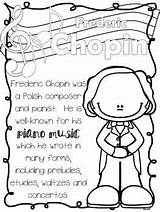 Composers Coloring Clipart Romantic Composer Sheets Music Fact Meet Teacherspayteachers sketch template