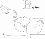 Baptism Coloring Pages Catholic Sheet Color Letter Preschool Template sketch template
