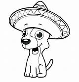 Sombrero Chihuahua Sitting Clipartmag Chihuahuas sketch template