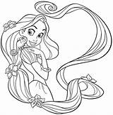 Rapunzel Tangled Princesas Colorat Planse Sketsa Mewarnai Getdrawings Pngegg Malvorlagen Coloringcity Coloringfolder sketch template