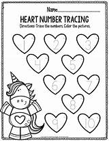 Preschool Worksheets Math Printable Valentine Valentines Number Heart Tracing Activities Learning Comment Leave Keeper Memories Visit sketch template