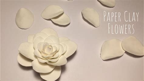 paper clay flowers tutorial youtube