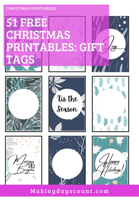 christmas printables  gift tags making days count