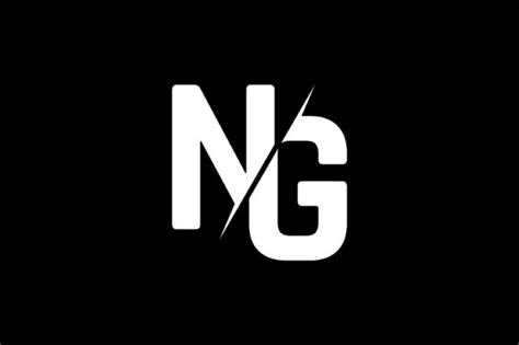monogram ng logo design graphic  greenlines studios creative fabrica